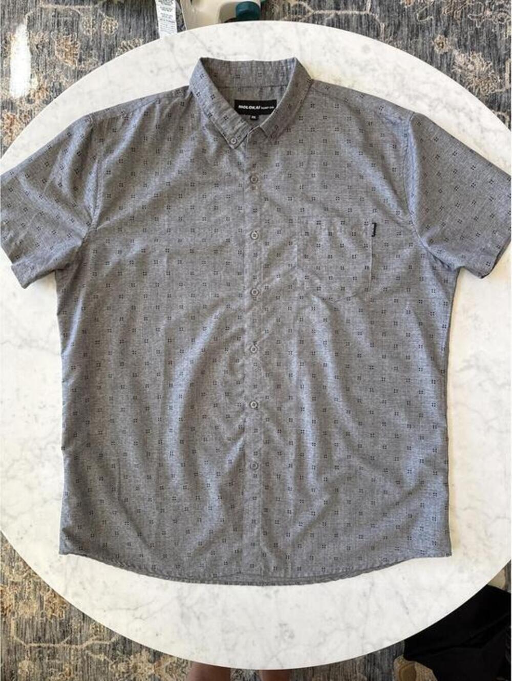 Molokai Surf Co Mens Geometric Button Down Shirt XXL